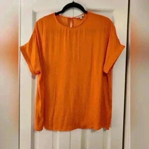 Naked Zebra women's top | orange | short sleeve | size Small